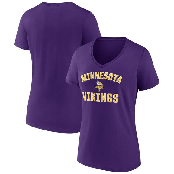 Women's Purple Minnesota Vikings Victory Arch Team V-Neck T-Shirt
