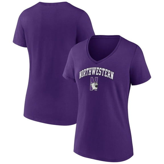 Women's Purple Northwestern Wildcats Campus V-Neck T-Shirt