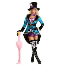 Women's Purple Panache Mad Hatter Costume