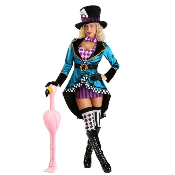 Women's Purple Panache Mad Hatter Costume