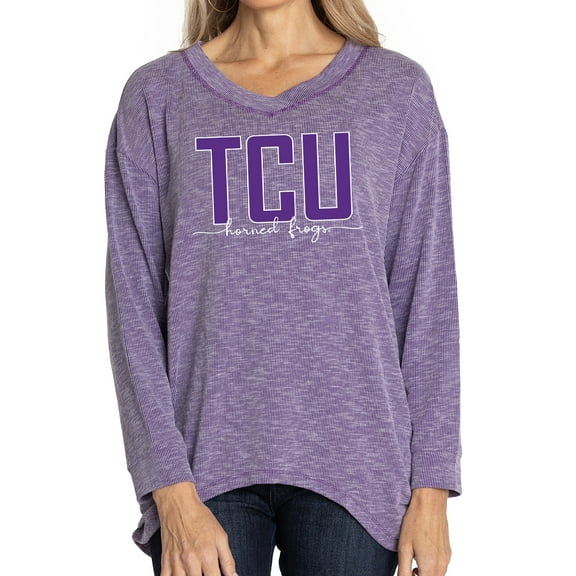 Women's Purple TCU Horned Frogs Bailey V-Neck Tri-Blend Tunic