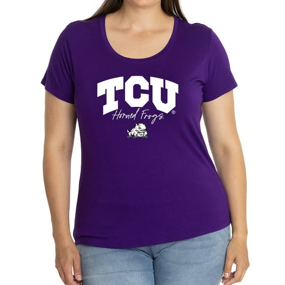 Women's Purple TCU Horned Frogs Scarlet Scoop Neck T-Shirt