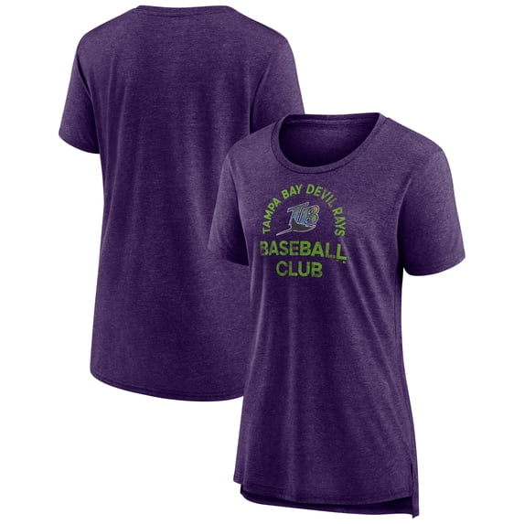 Women's Purple Tampa Bay Rays Cooperstown Collection Selected First Tri-Blend T-Shirt