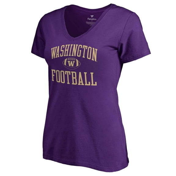 Women's Purple Washington Huskies First Sprint V-Neck T-Shirt