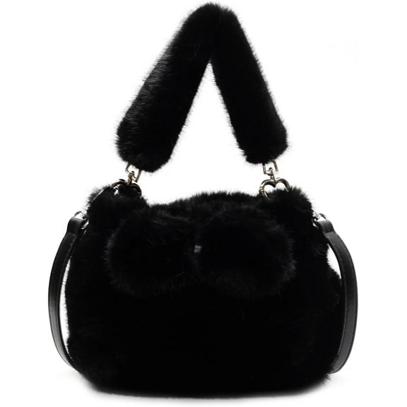 Women's Purse Furry Handbag Crossbody Bag Plush Shoulder Handbag