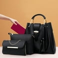 thumbnail image 1 of Women’s Purse and Handbag Set | 3 Pieces | Faux Leather Tote Satchel Shoulder Bag | Tassel Accent | Top Handle | Spacious | Clutch | Sizes: 12.9"x11.8"x5.5" | Gift-Ready, 1 of 4