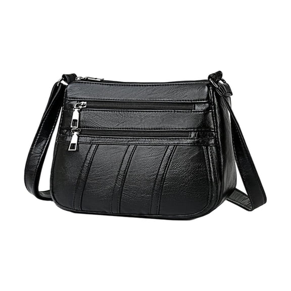 Women's Purse for Bag Soft PU Leather Shoulder Bag Women's Handbag Handle Satchel, Black