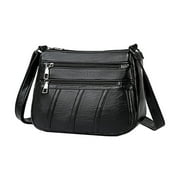 Womens Purse for Bag Soft PU Leather Shoulder Bag Womens Handbag Handle Satchel, Black