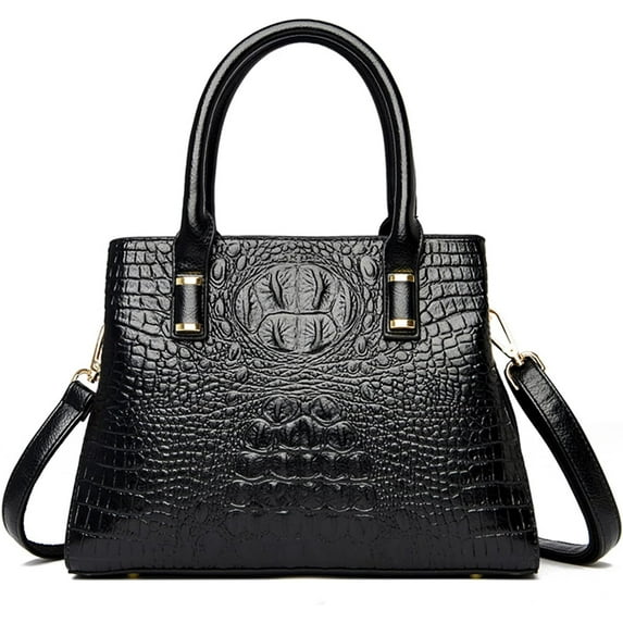 Women's Purses and Handbags Fashion Top-Handle Satchel Tote Crocodile Pattern PU Leather Shoulder Crossbody Bags