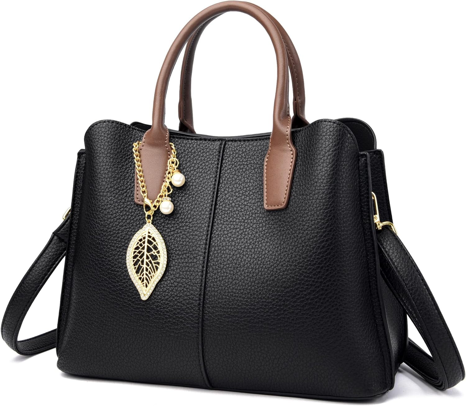 Women's Purses and Handbags Vegan PU Leather Shoulder Bags Ladies Designer Top Handle Satchel Large Capacity Tassel Tote Bag