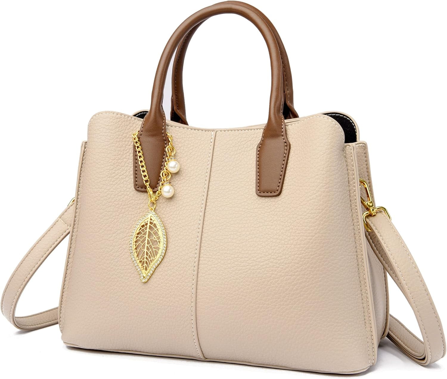 Women's Purses and Handbags Vegan PU Leather Shoulder Bags Ladies Designer Top Handle Satchel Large Capacity Tassel Tote Bag