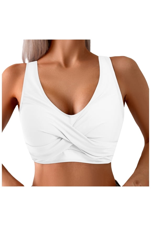Women's Push Up Bikini Tops Underwire Swimsuit Top Sexy V Neck Bikini Bathing Suit Swim Tops