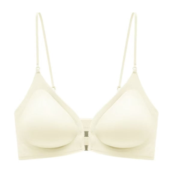 Women's Push Up Bra Front Closure Bras Deeps V Neck Plunge Underwire Bra Traceless Triangle Bralette