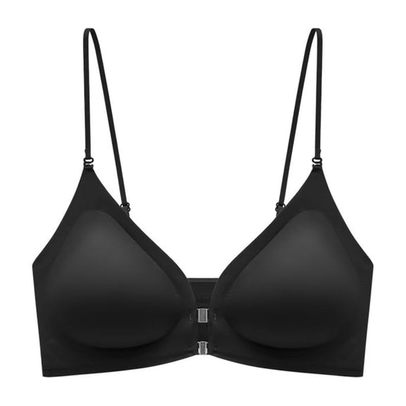 Women's Push Up Bra Front Closure Bras Deeps V Neck Plunge Underwire Bra Traceless Triangle Bralette