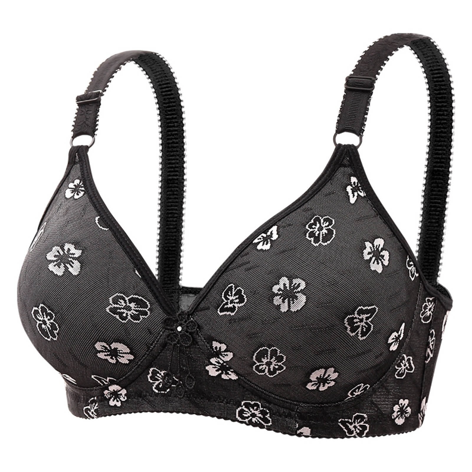 OPHPY Womens Wireless Bras with Support and Lift Full Coverage Bras  Comfortable Push Up Bras Sleep Bralette Adjustable Strap : :  Clothing