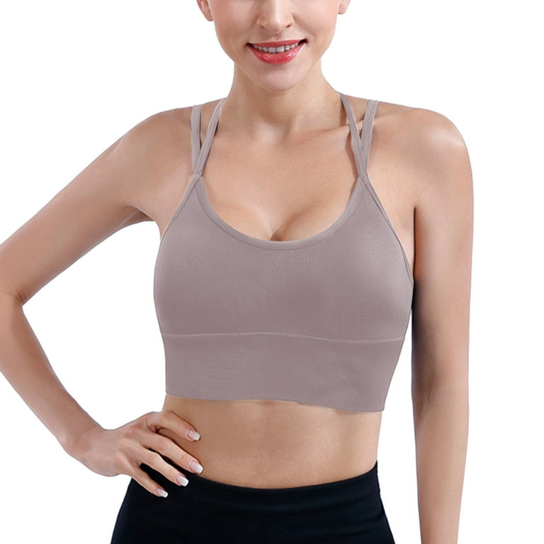 Women's Push Up Bra Grils Sport Bralettes Workout Tank Tops Yoga Crop Top  Built In Bras Fitness Camisole Shirts Vest U Neck Everyday Bra 