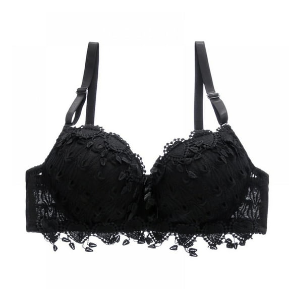 Women's Push Up Bra Lace Underwire Bra Plunge Comfort Lightly Padded, 1 Pack