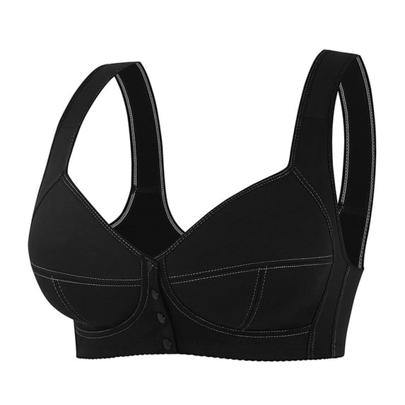 Women's Push Up Bra Underwire Full Coverage Padded Seamless Multiway T Shirt Bra Black L