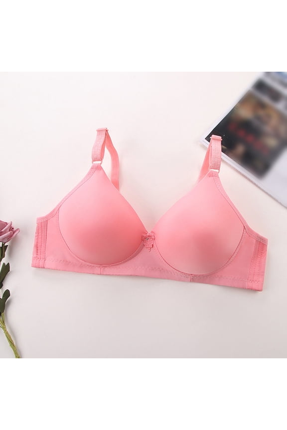 Women's Push Up Bra Without Underwire Comfortable Soft Sports Super Froncé Non Wired Support Everyday Wear Pink 42