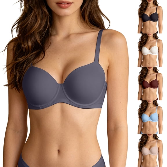 Women's Push Up Everyday Basic Comfort Lightly T-Shirt Bra Lift Up