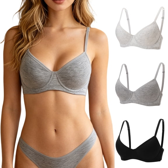 Women's Push Up Everyday Basic Comfort Lightly T-Shirt Bra Lift Up