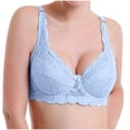 thumbnail image 1 of Women's Push Up Lace Balconette Bra Wireless Non-Padded Soft Comfort Lift Up Everyday Bras, 1 of 5