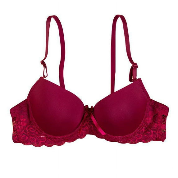 Women's Push Up Lace Bra A B Cup Brassiere Underwire Padded Lingerie Underwear