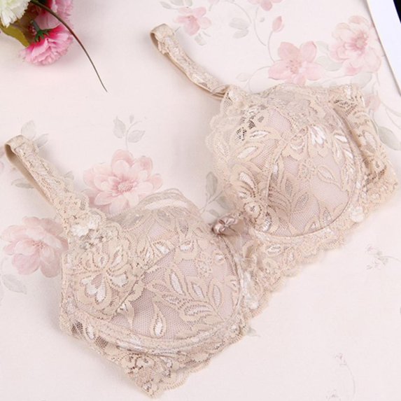 Women’s Push Up Lace Bra Comfort Padded Underwire Bra Lift Up 70B/75B/80B/85B/90B