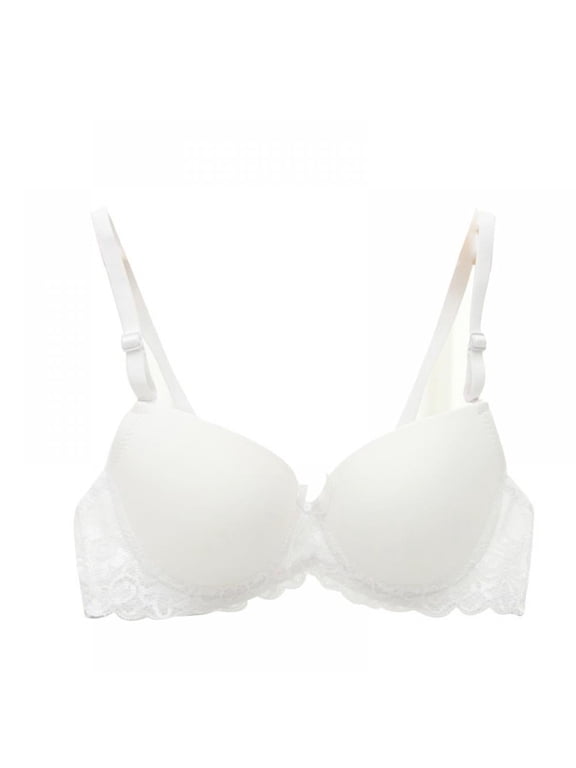 Women’s Push Up Lace Bra Comfort Padded Underwire Bra Lift Up Add One Cup