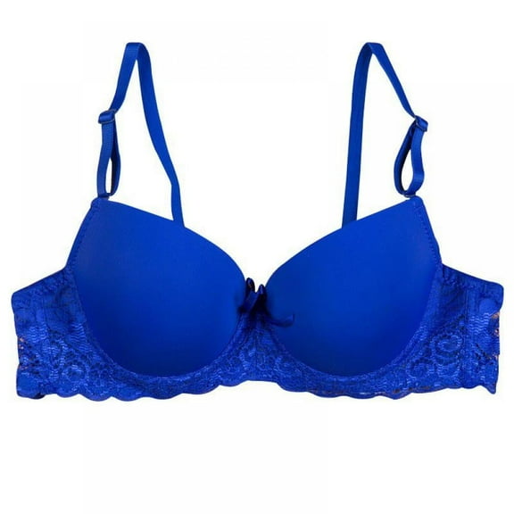 Women’s Push Up Lace Bra Comfort Padded Underwire Bra Lift Up Add One Cup