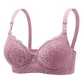 thumbnail image 1 of Women's Push Up Lace Bra - Underwire Thick Padded, Add 2 Cups Lift Up, Deep V Plunge Sexy Bra Watermelon Red 36, 1 of 5