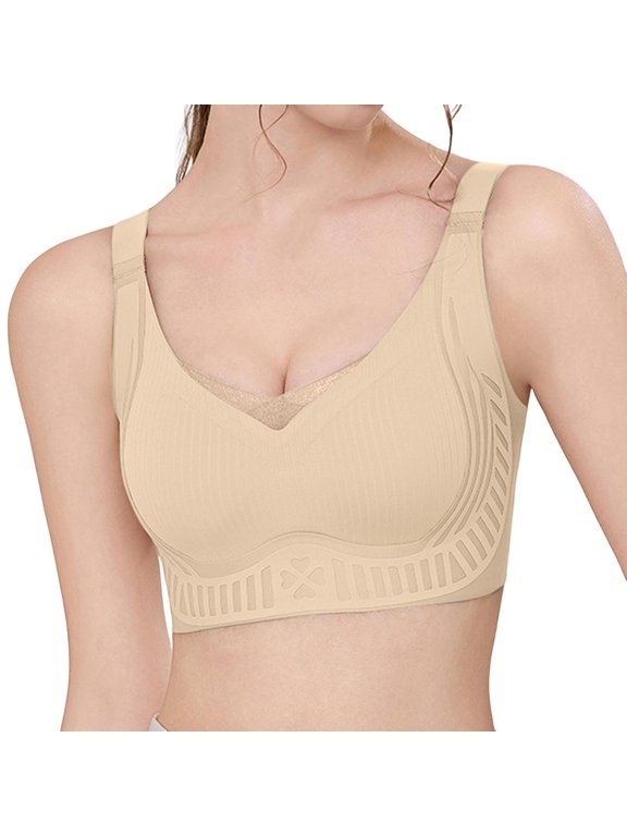 Women's Non Underwire Comfortable Traceless Bra Adjustable Support Lift Up Sag Prevention Everyday Wear Seamless Soft Fabric