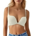 thumbnail image 1 of Women's Push Up Underwire Bra Demi T-Shirt Bra Supportive Lift Convertible Comfortable Seamless Smoothing Bras for Everyday Wear, 1 of 2