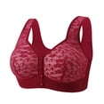 thumbnail image 1 of Women's Push Up Underwire Full Coverage Sculpting Uplift Support Hide Back Bra Wine XL, 1 of 9