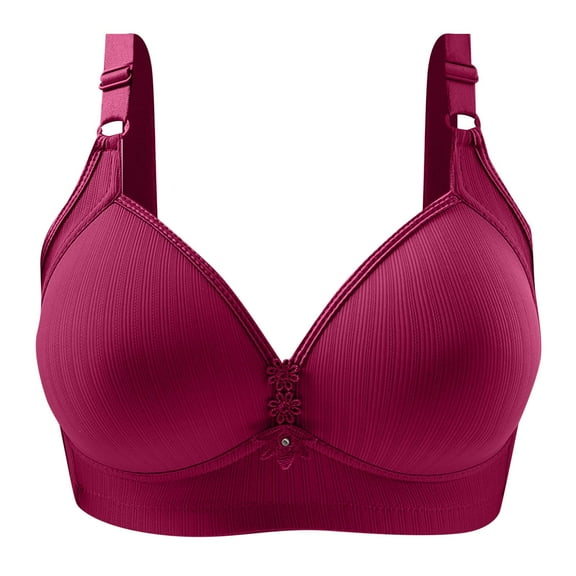 Women's Push Up Wireless Bra Comfort Support No Underwire - Lace Design, Adjustable Straps, 3/4 Cup, Daily Underwear (36-44 Sizes, BC Cups)