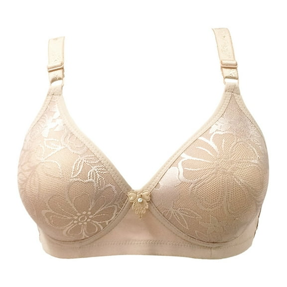 Women's Push Up Wireless Bra Soft Cup Unpadded Comfortable Sexy Lace T-Shirt Underwear Everyday Wear