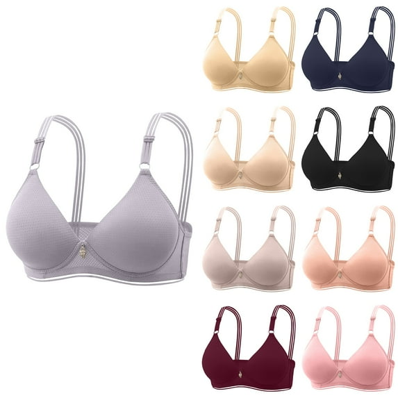 Women's Push Up Wireless T-Shirt Bra - Padded Plunge No Underwire, Comfortable Bralette, Perfect for Daily, Casual & Travel Use Wine 38
