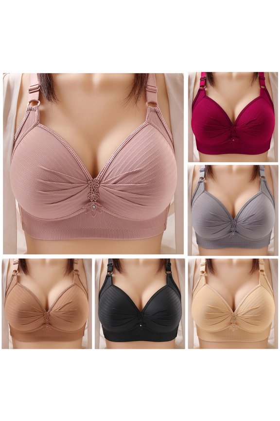 Women's Push Up Wireless Bra Comfort Support No Underwire Bras Comfortable Wire Bralette Everyday Underwear Super Bra Womens Bras No Underwire plus Size Women's Push up Bra