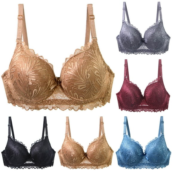 Women's Push up Bras with Underwire Lightweight Solid Color Daily Bra Maternity Sleeping Underwear Supportive Everyday Bras Black 80C