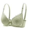 thumbnail image 1 of Women's Push up Comfortable Padded Lace Bra, Full Cup Underwire Bralettes, Lightly Lined Daily Brassiere, 1 of 9