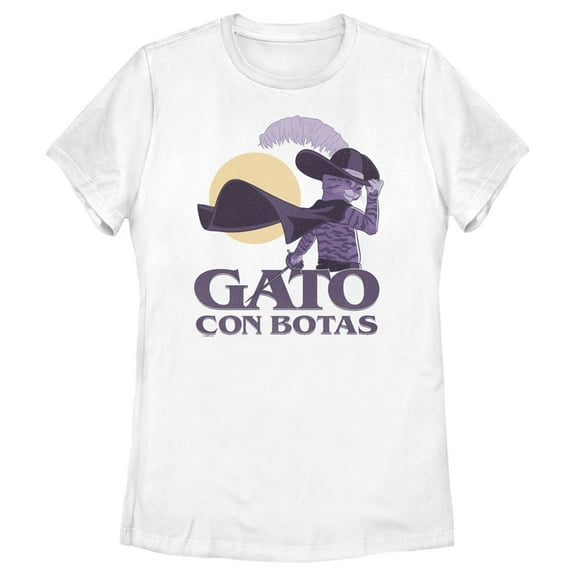 Women's Puss in Boots: The Last Wish Gato Con Botas Graphic Tee White X Large