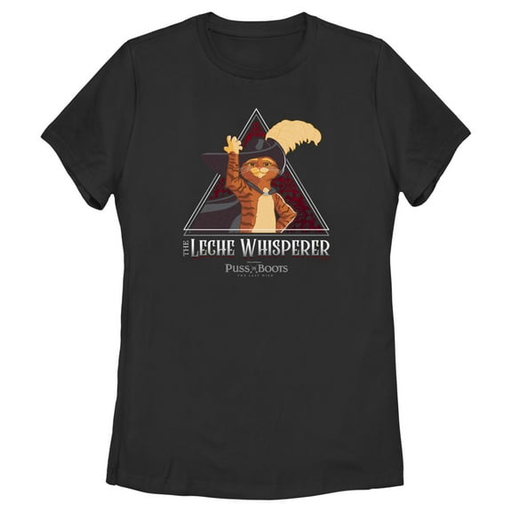 Women's Puss in Boots: The Last Wish The Leche Whisperer  Graphic Tee Black Large