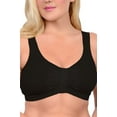 thumbnail image 1 of Women's QT 5001 Cotton Front Hook Pocket Bra (Black 34), 1 of 6