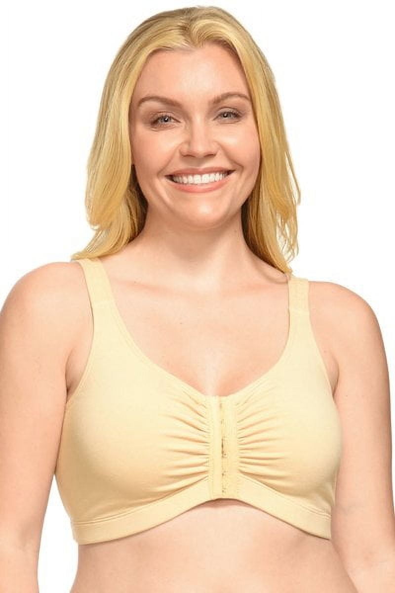 Women's QT 5001 Cotton Front Hook Pocket Bra (Nude 36)