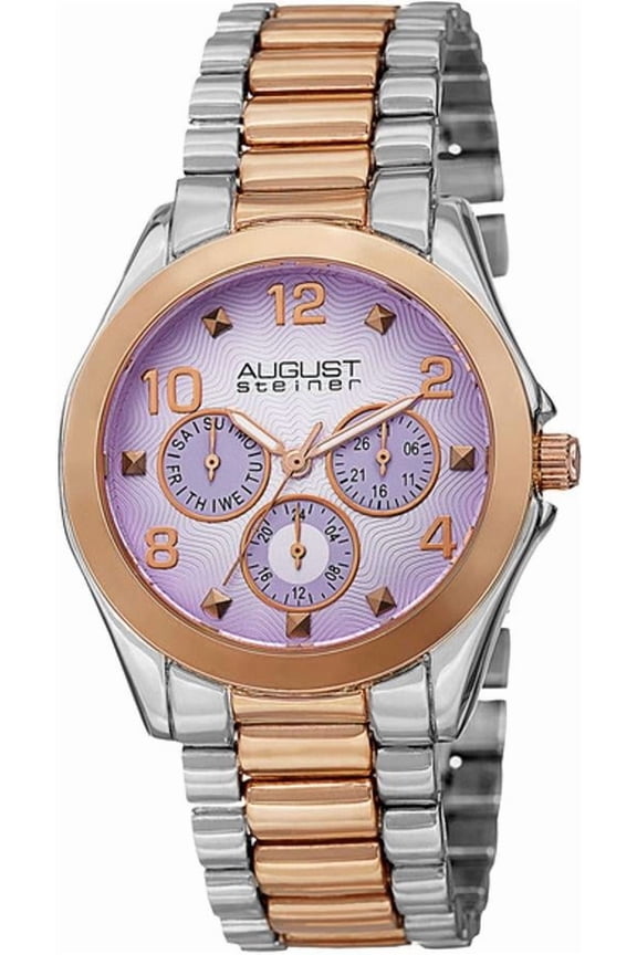 Women's Quartz Colorful Dial Multifunction Two-Tone Bracelet Watch