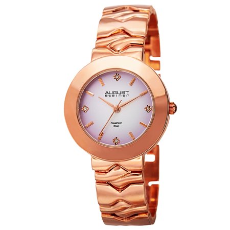 Women's Quartz Diamond Markers Gradient Dial Rose-Tone Bracelet Watch