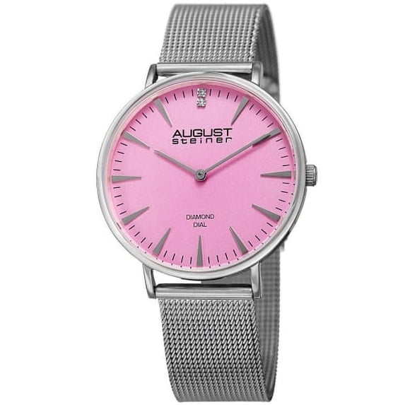 Women's Quartz Diamond Stainless Steel Silver-Tone Bracelet Watch