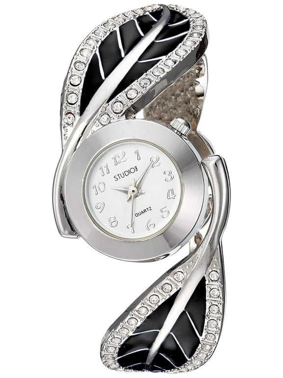 Women's Quartz Metal Casual Bangle Watch Silver-Toned with stone (Model: STD3742T)