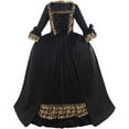 thumbnail image 1 of Women's Queen Marie Antoinette Rococo Ball Gown Gothic Victorian Dress Black, 1 of 7
