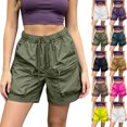 thumbnail image 1 of Women's Quick Dry Hiking Cargo Shorts with Zipper Pockets Lightweight Athletic Shorts for Workout Travel, M, 1 of 7